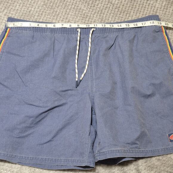 Vineyard Vines Island Chappy Swim Trunk Blue Stripe Lined Board Short XL Pockets - Picture 4 of 10